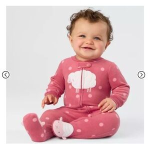 Carter's Just One You® Baby Sheep Fleece Sleep N' Play - Pink- Newborn